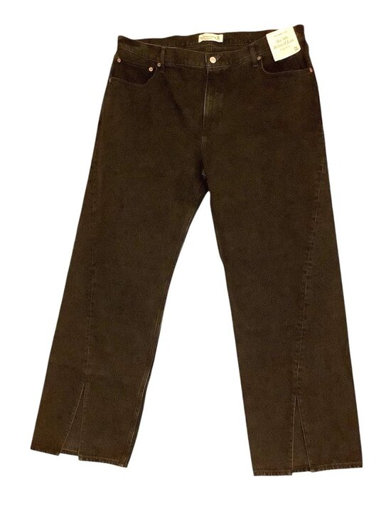 Abercrombie & Fitch Denim - NWT Abercrombie Fitch The 90s Relaxed Jeans High Rise Front Slit Womens 34/18R